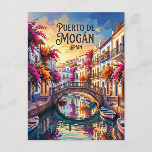 Mogán (Klein Venetië) Spanje Briefkaart (Voorkant)