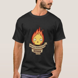 Moge al je Bacon Burn Scary Fire Demon Hoodie T-shirt