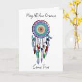 Moge al je dromen uitkomen op je verjaardag kaart (Gele Bloem)