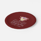 Moge al je favoriete dromen echt grappig zijn papieren bordje (Gekanteld)