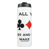 Moge al je finesses en slams bridgespel maken thermosbeker (Voorkant)