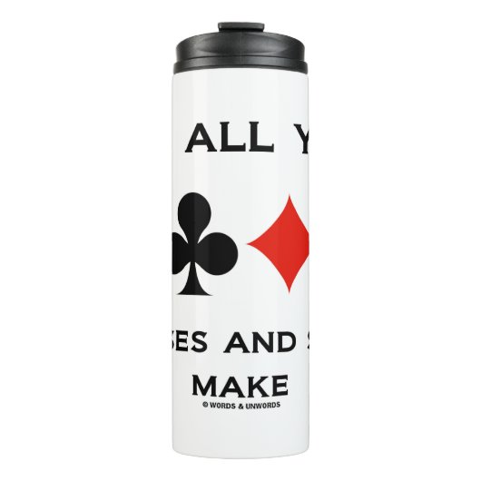 Moge al je finesses en slams bridgespel maken thermosbeker (Voorkant)