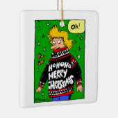 Moge al je kerstzweten warm en lelijk zijn keramisch ornament (Rechts)