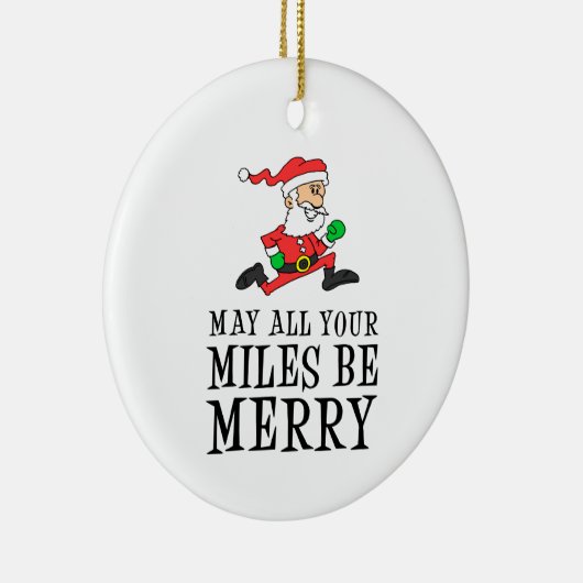 Moge al je millen een prettige kerstman zijn keramisch ornament (Rechts)