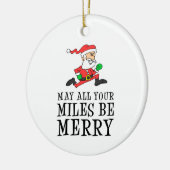 Moge al je millen een prettige kerstman zijn keramisch ornament (Links)