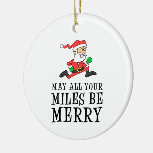 Moge al je millen een prettige kerstman zijn keramisch ornament (Links)