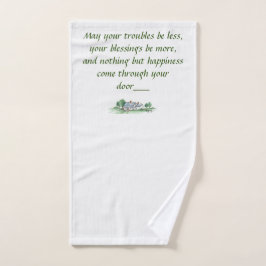 "Moge al je problemen kleiner zijn" Schets 2 Handdoek