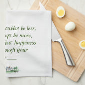 "Moge al je problemen kleiner zijn" Schets van het Theedoek (Quarter Fold)