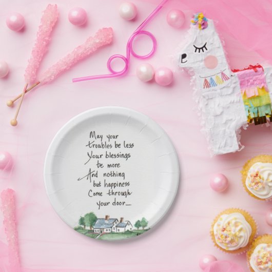 "Moge al je problemen kleiner zijn", verbijsterend Papieren Bordje (Feest)