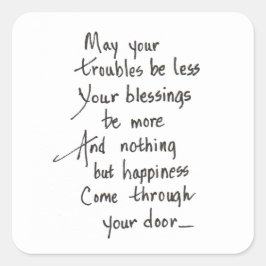 Moge al je problemen minder zijn vierkante sticker