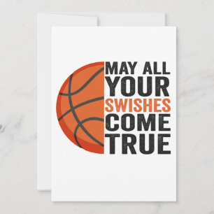Moge al je wensen uitkomen Grappig basketbal Kaart