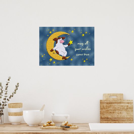 Moge al je wensen uitkomen poster (Keuken)