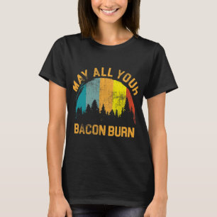 Moge al uw Bacon branden grillen Steak koken Bijen T-shirt