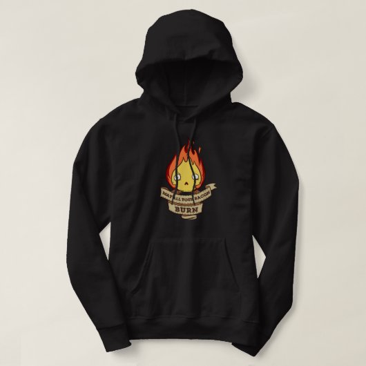 Moge al uw Bacon Burn Scary Fire Demon Hoodie (Design voorkant)