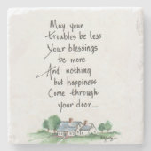 "Moge al uw problemen minder zijn" Schetsdocument  Stenen Onderzetter (Voorkant)