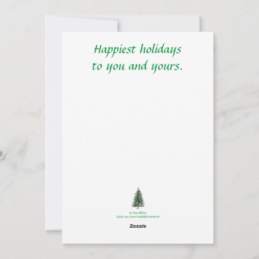 "Moge al uw problemen minder zijn" Schetst van het Feestdagenkaart (Achterkant)