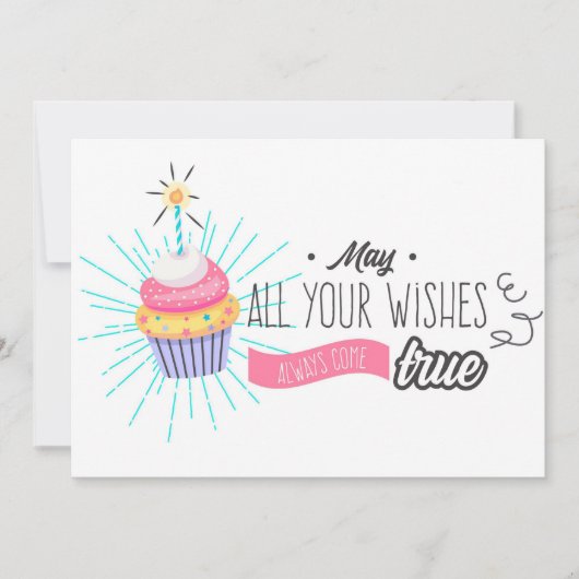 Moge al uw wensen uitkomen. feestdagenkaart (Voorkant)