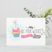 Moge al uw wensen uitkomen. feestdagenkaart (Staand voorkant)