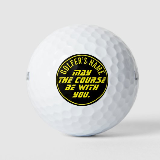 Moge de baan met je zijn Aangepaste golfballen (Voorkant)