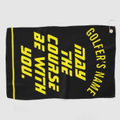 Moge de baan met je zijn Aangepende golfhanddoek (Horizontaal)