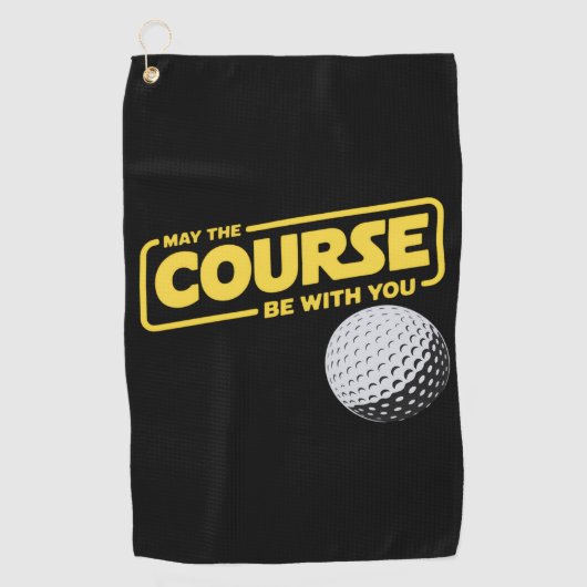 Moge de baan met je zijn Funny Golf Golfen Golfhanddoek (Voorkant)