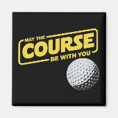 Moge de baan met je zijn Funny Golf Golfen Magneet (Voorkant)