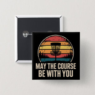 Moge de baan met je zijn Golf golfer cadeau Vierkante Button 5,1 Cm