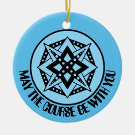 Moge de baan met je zijn, Merry Disc-Mas keramiek Keramisch Ornament