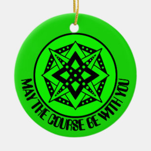 Moge de baan met je zijn, Merry Disc-Mas Keramiek Keramisch Ornament