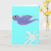 Moge de blauwvogel van geluk op je hoofd poepen! kaart (Gele Bloem)