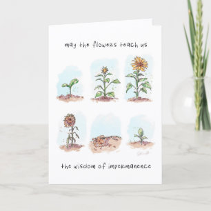 Moge de bloemen Quote Kaart