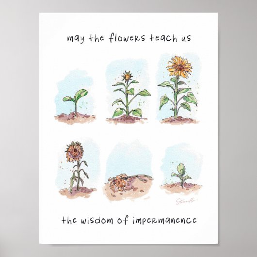 Moge de bloemen Quote Poster (Voorkant)