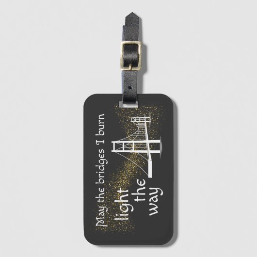 Moge de bruggen die ik beschoten de weg wijzen bagagelabel (Voorkant (verticaal))