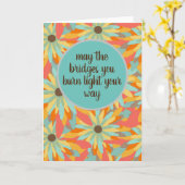 Moge de bruggen die je afbrandt uw manier van begr kaart (Gele Bloem)