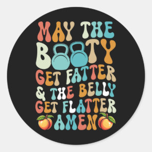 Moge de buit dikker worden Grappig Fitness Cardio  Ronde Sticker