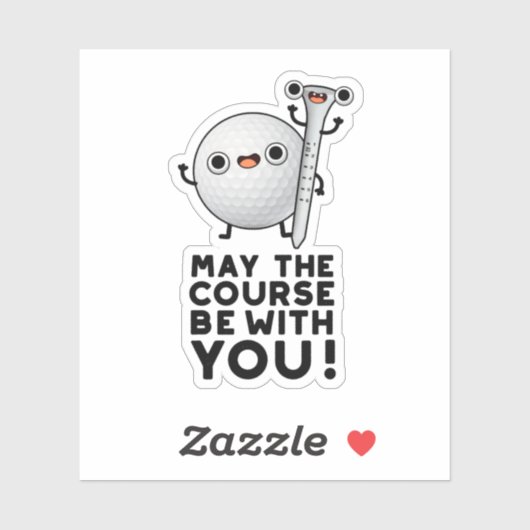Moge de cursus bij jullie grappige Golf Pun zijn Sticker (Vel)