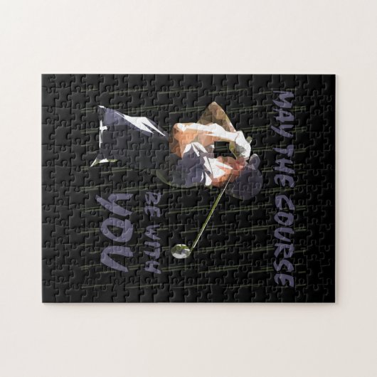 Moge de cursus bij jullie grappige Golfing zijn Legpuzzel (Horizontaal)