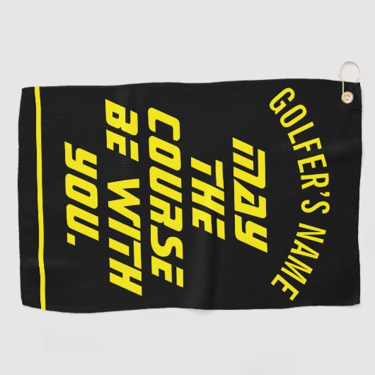 Moge de cursus bij U Aangepaste Golfhanddoek zijn (Horizontaal)