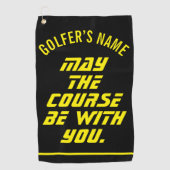 Moge de cursus bij U Aangepaste Golfhanddoek zijn (Voorkant)