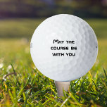 Moge de cursus met je grappig zijn golfballen<br><div class="desc">Dit ontwerp is gemaakt met behulp van digitale kunst. Het kan in het gebied worden aangepast door de klik aan te passen en de naam, initialen of woorden aan te passen. U kunt de tekstkleur en de stijl ook veranderen of de tekst voor een slechts ontwerp van het afbeelding schrappen....</div>