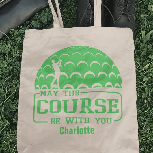 Moge de cursus met u golf gepersonaliseerd zijn tote bag