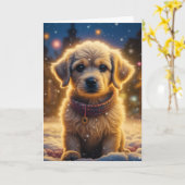 Moge de Geest van Kerstmis met You Puppy Dog zijn Kaart (Gele Bloem)