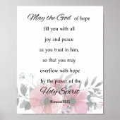 Moge de God van de hoop je vullen Poster (Voorkant)