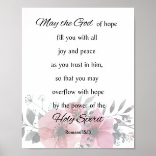 Moge de God van de hoop je vullen Poster