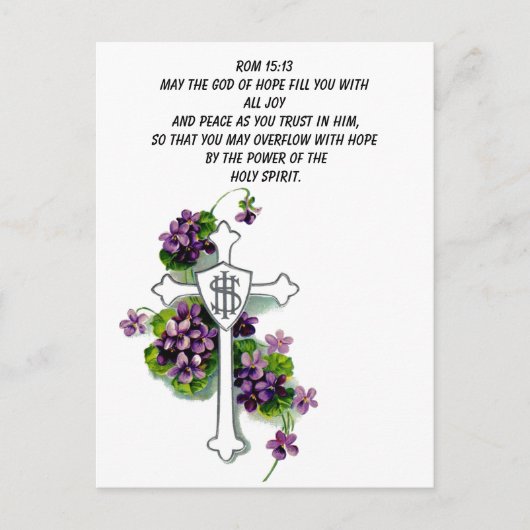 Moge de God van hoop je vullen met een dwars brief Briefkaart (Voorkant)
