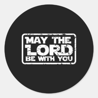 Moge de Heer met christelijke christendom grappig Ronde Sticker
