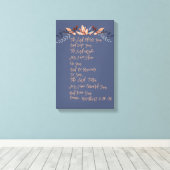 Moge de Heer u zegenen en u houden Canvas Afdruk (Insitu (Houten vloer))