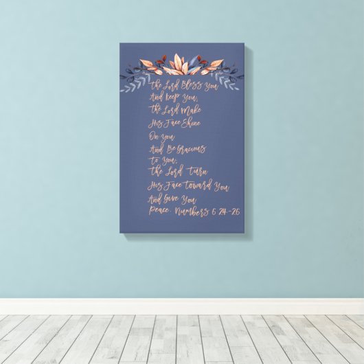 Moge de Heer u zegenen en u houden Canvas Afdruk (Insitu (Houten vloer))