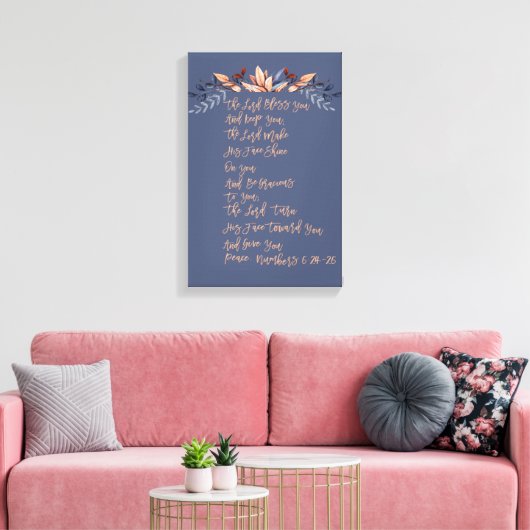 Moge de Heer u zegenen en u houden Canvas Afdruk (Insitu (Woonkamer))