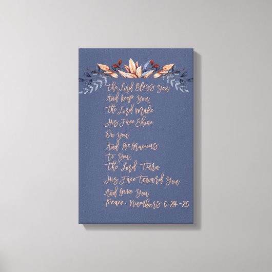 Moge de Heer u zegenen en u houden Canvas Afdruk (Voorkant)